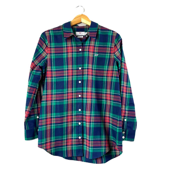 Women's Button Front Colorful Plaid Vineyard Vines Shirt 2 - Picture 1 of 7